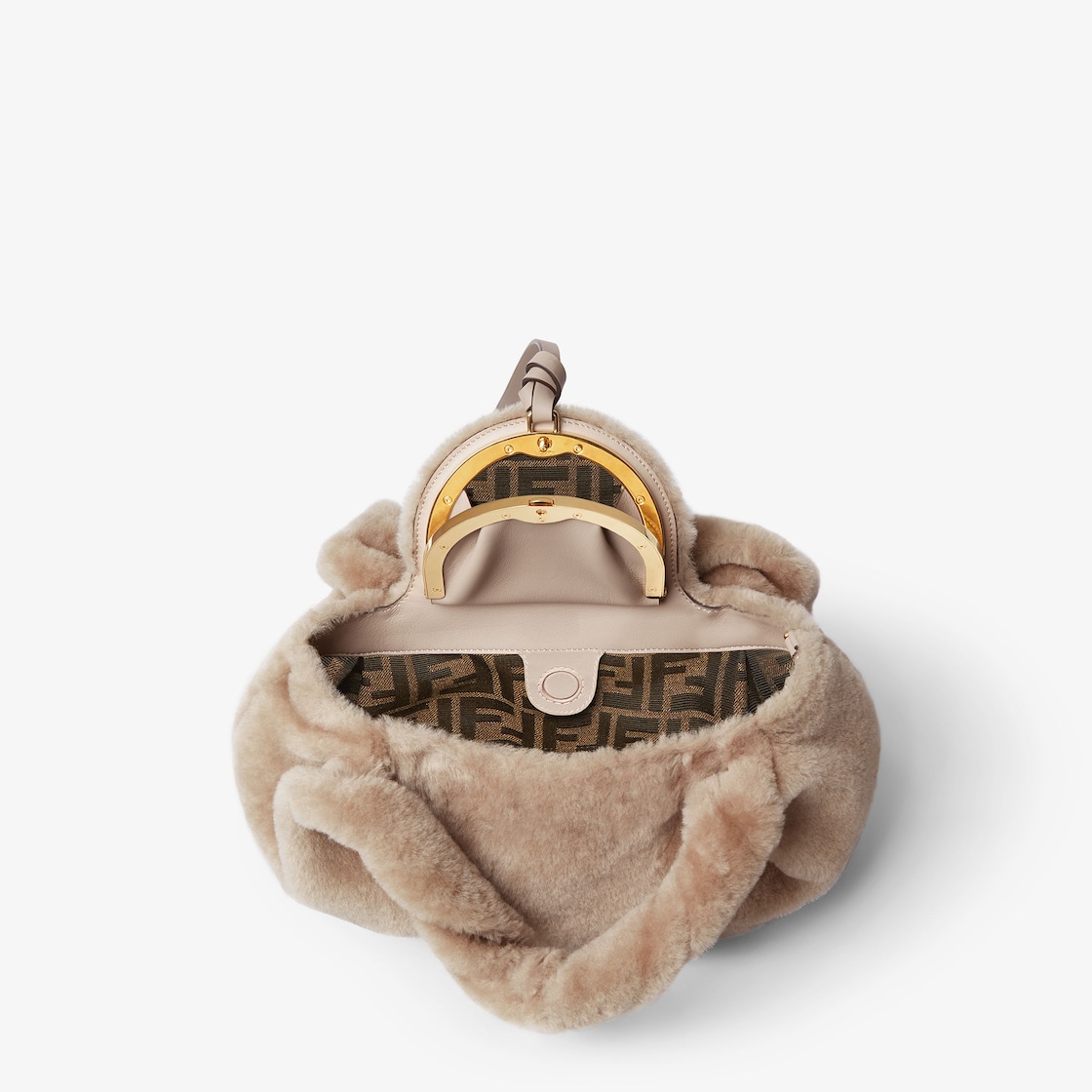 FENDI Spy Small Beige shearling bag - Image 3